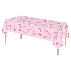 Market Pio 可愛蝴蝶結防水一次性派對桌布 款式1, 1入, 3個