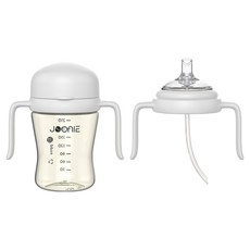 JOONIE 自主學習 第2代杯 210ml + 吸管杯蓋 重力球 + 一般吸管, 1套, 白色