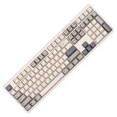 MONSTARGEAR 有線 Bogeul Bogeul 第6代 薄膜 低噪音 電競 辦公用 全尺寸配列 潤滑 鍵盤, X108, 月光灰, 製造商軸