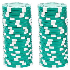 YoungReiens Dasadotcom 散裝彩色籌碼, 50個, 綠色