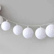 BLOOMING&ME 氣氛燈 棉球 20球, 1個, 白色