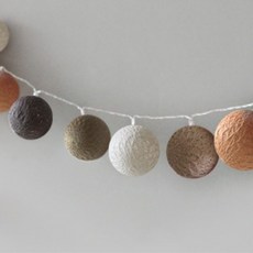 BLOOMING&ME 氣氛燈 棉球 20球, 1個, 棕色