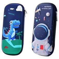 TODAY LIVING EVA 3D 立體可愛角色多功能鉛筆盒 2件組 R98297L, 1套, A款