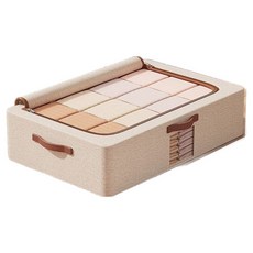 小麥購物 抽屜式床底儲物箱 L1440 56L, 米白色, 1個