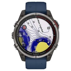 가민 마린 스마트워치 쿼틱스 8, 군청, 35.56mm, GPS