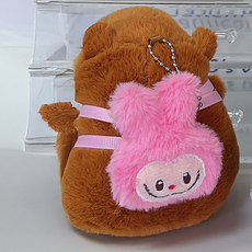 Junoel 水豚與朋友們 鑰匙圈 娃娃 拉芙包, 1個, 深粉紅色