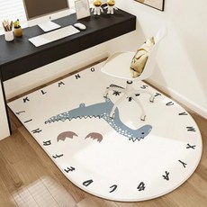 AFAMIC 艾法 水晶絨印花地板防刮地毯/兒童房電腦椅地墊 U型