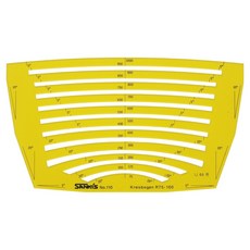 SaNKI's 模板繪圖模型尺 圓弧尺 210 x 120 mm NO.110, 1個, 單一顏色