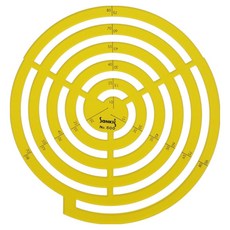 SaNKI's 模板製圖模型尺 Arc Regular 170 x 177 mm, 1個, 單一顏色