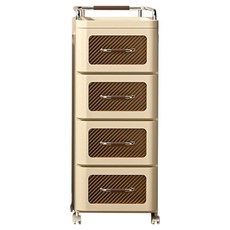 小麥購物 置物小推車 L1276 小, 4層, 奶油色