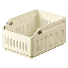 小麥購物 伸縮收納盒 L1274 中, 1個, 奶油白