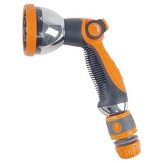 蔬菜工坊 十段式鋁合金水槍 滑動式調整水量/噴槍/灑水槍 M213, 1個, 橘色