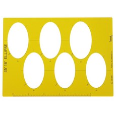 SaNKI's 模板製圖模型尺 大型橢圓 292 x 210 mm NO.616, 1個, 單一顏色