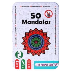 the purple cow Brain Teasers IQ系列 單人便攜式著色遊戲 曼陀羅桌遊, 1個, 混合顏色