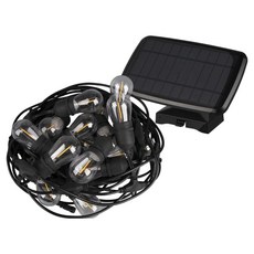 WONHA 太陽能串燈 LED18 愛迪生燈泡 燈泡色, 黑色