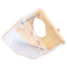 Lanboer 鸚鵡壓克力木棲木小屋, 1個, 透明