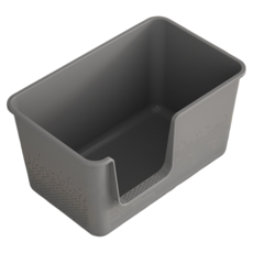 毛皇上 一體式超大貓砂盆, 1個, 灰色