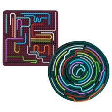 Kes.B 堅固纖巧迷宮感官板套組, 1套, 混合顏色(板), 隨機出貨(矽膠棒)