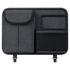 葉子小舖 羊巴翻毛皮汽車用椅背收納袋, 1個, 黑色