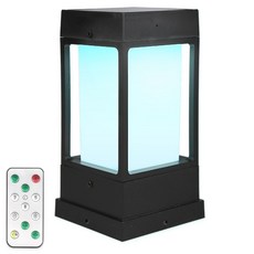 WONHA 國家太陽能RGB變色門燈+遙控器組, 黑色