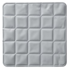 YUNMI 方格雙面凝膠冰墊/涼感沙發坐墊/寵物涼墊/汽車椅墊/辦公椅墊/筆電散熱墊, 灰色, 1個