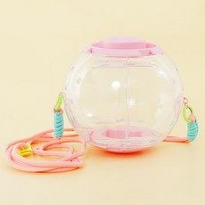 Lanboer 倉鼠圓點吊繩球 M, 1個, 粉紅色