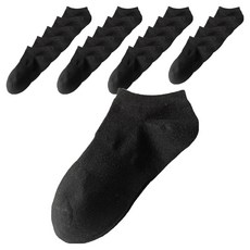 solve living 男士高級雙層運動束口襪, 黑色短筒, 20個