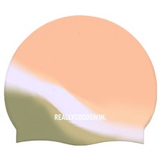 漸層矽膠泳帽, 1個, 蜜桃粉