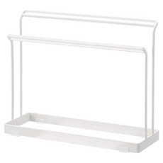 SHIMOYAMA 簡約風高低兩用抹布晾曬架/收納架, 1個, 白色