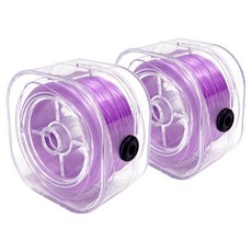 Clear Cube 鎖扣型高彈力聚氨酯線 串珠材料 0.7mm x 80m, 2個, 紫色