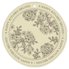 BECOND 矽膠電磁爐保護墊, 象牙白繡球花, 1個