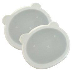 矽膠吸盤碗 + 蓋子, 山嵐灰, 2套