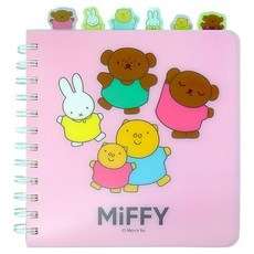 米飛 Itobic 索引線圈加厚筆記本, 1個, 粉紅色