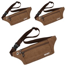 Alltrend 各式運動斜背包, 棕色, 3個