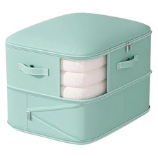 小麥購物 大容量可透視真空壓縮收納袋 L1442 淺綠色 兩層, 1個, 1個裝