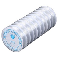 크리스탈DIY 고탄성 우레탄줄 비즈 만들기 재료 0.4mm x 10m, 투명, 10개