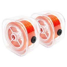 클리어큐브 잠금형 고탄성 우레탄줄 비즈 만들기 재료 0.7mm x 80m, 오렌지, 2개
