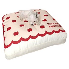 soonZAM 可愛寵物防水方形坐墊, 蘋果, 1個