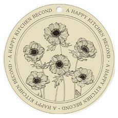 BECOND 矽膠電磁爐保護墊, 象牙白銀蓮花, 1個