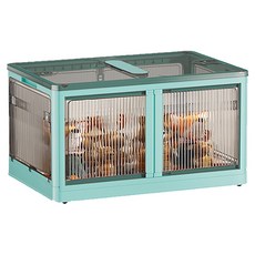 小麥購物 大容量五門式摺疊收納箱 L1257 85L, 1個, 冰川藍