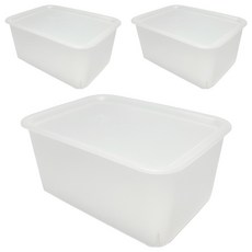 HIMARAYA 整理盒 附蓋 4L, 透明色, 3個