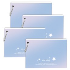 wannathis 亮彩素色環扣單字本索引卡 60張, 藍色, 4個