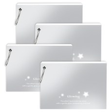 wannathis Glowing Line 索引環活頁單字卡 60張, 灰色, 4個