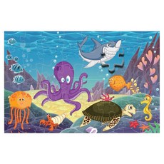 孩子國 兒童大塊地板拼圖, 1個, 48片, 海洋