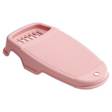 클로버상사 논슬립 세면대 빨래판 + 후크 세트 미니(20 x 36 x 6 cm), 핑크, 1세트