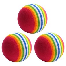 高精寵物 EVA彩虹球 6.3cm, 3個, 彩色