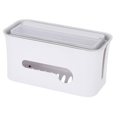 isona 愛收納 分離式延長線收納盒, 1個, 白色