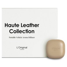 L'Original London 頂級牛皮車用香氛機禮盒 柔光棕, 1套, 白松香與喀什米爾木 + 紫羅蘭葉與愈創木 + 鳶尾根與白苔