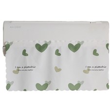 리와일딩 바람직한 에어컨 바람막이 커튼 90 x 35 cm, 1개, 초록 하트