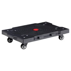 小麥購物 平板4輪小推車 1.5吋輪 L1250 黑色, 1個